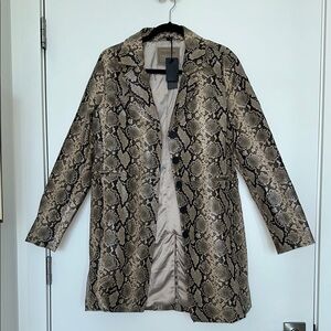 Snakeskin Pattern Women's Coat